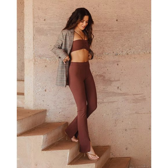 L*SPACE × Tessa Brooks $75 Reese Top in Cafe NEW WITH TAGS - Picture 1 of 7